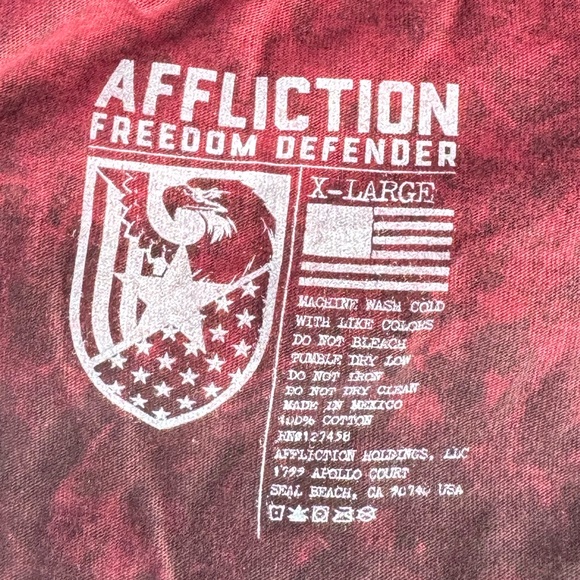 Affliction Freedom Defender Men's Short Sleeve Graphic T-shirt -Size: XL - NWT - Picture 10 of 11